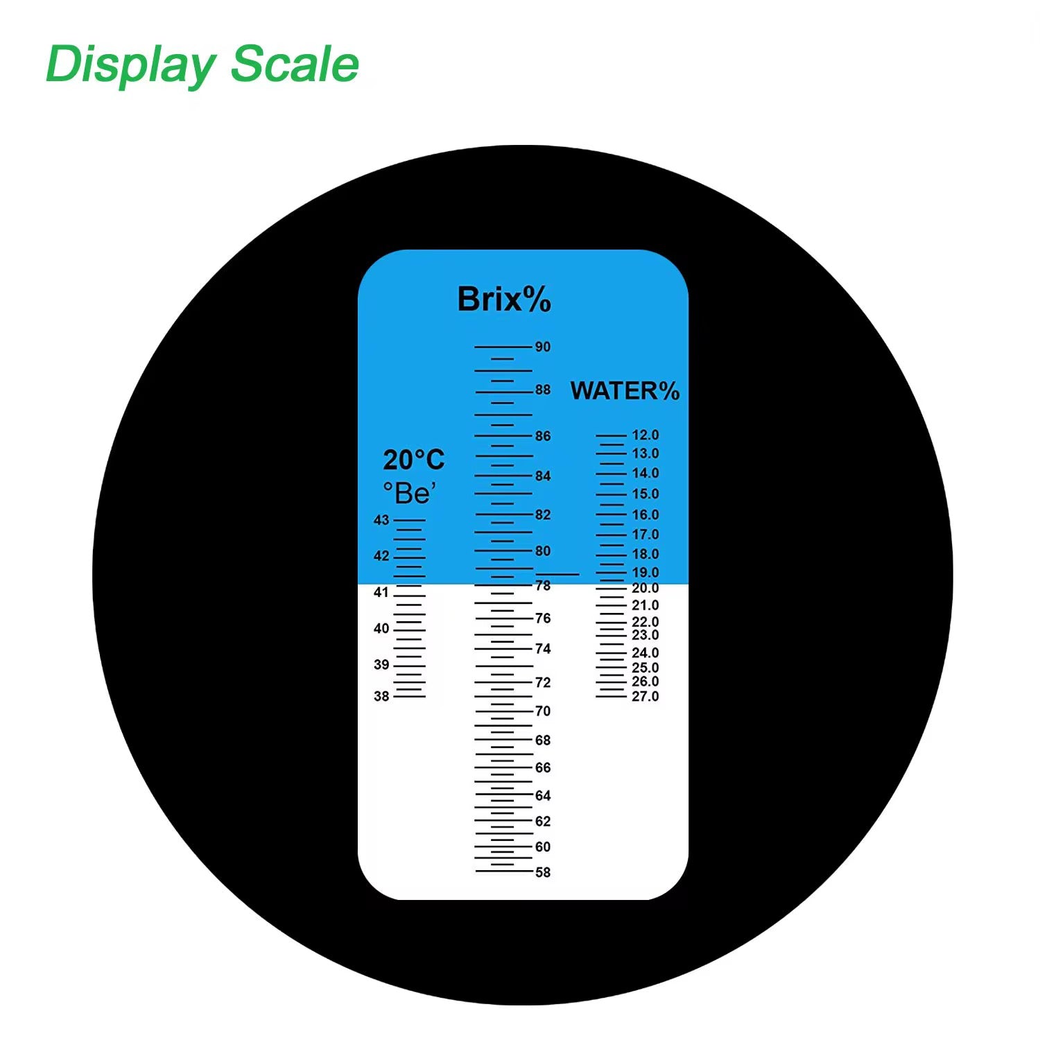 Honey refractometer display