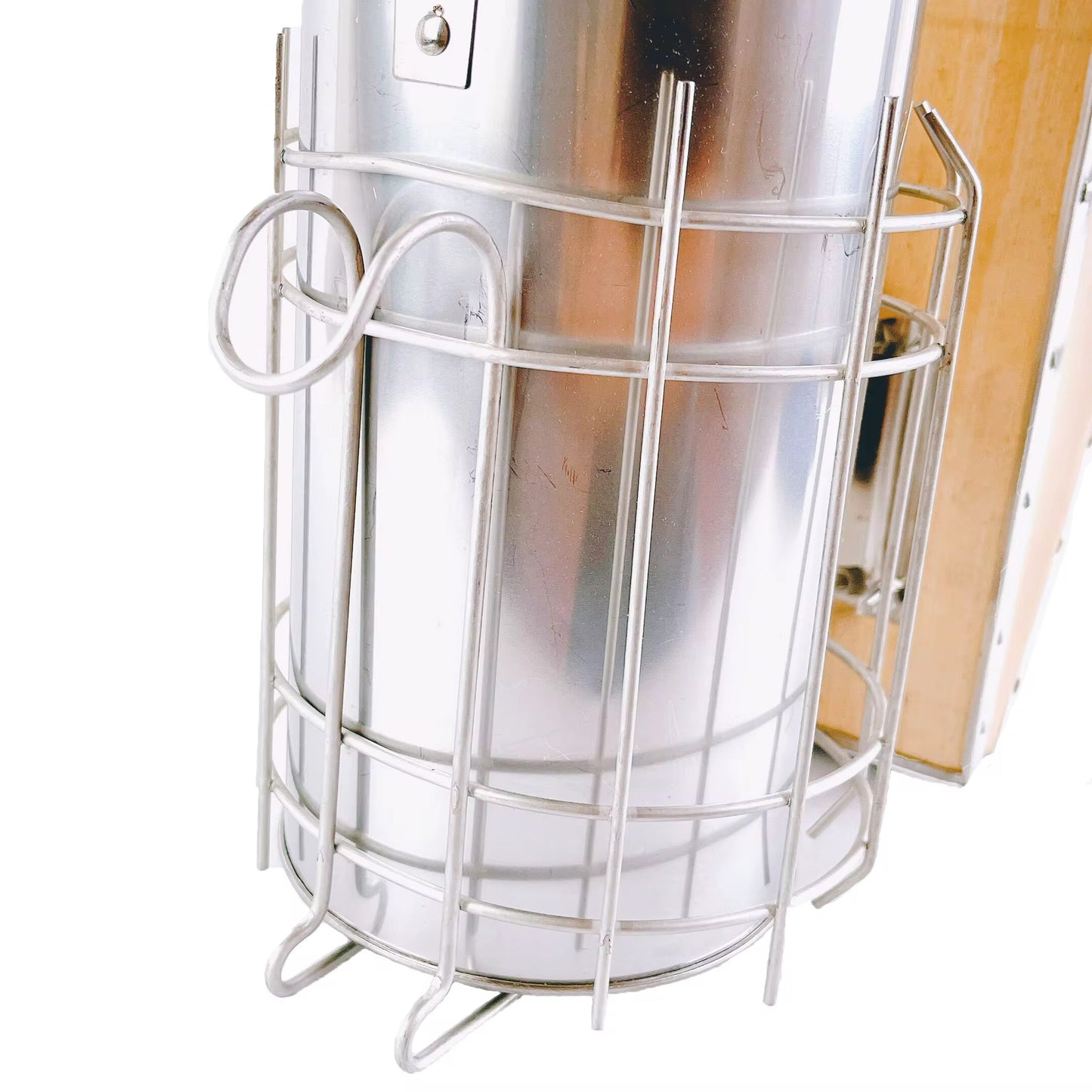 Tall stainless steel bee smoker