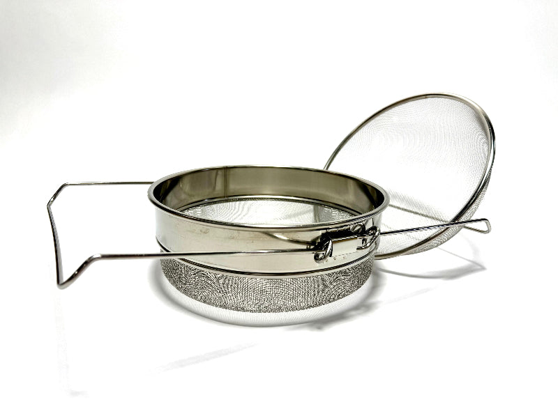 stainless steel double honey strainer