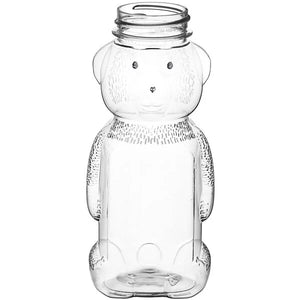 12oz Bear PET Honey Bottles, 24pk with Lids
