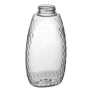 24oz Inverted PET Honeycomb Embossed Honey Bottles, Case of 225