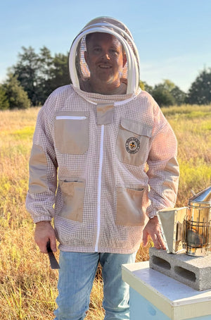 Professional 3-Layer Ventilated Mesh Beekeeping Jacket