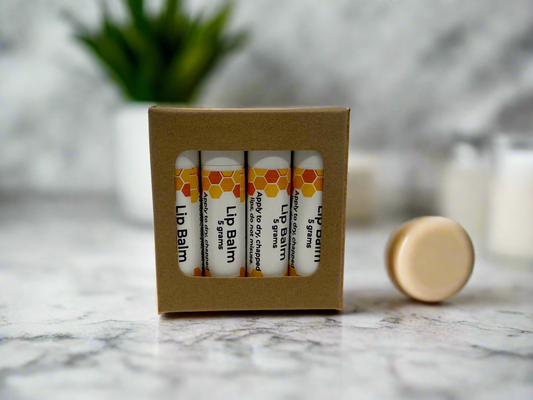 4 Pack Lip Balm with Beeswax