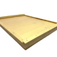 HDO plywood migratory lid with integrated shim