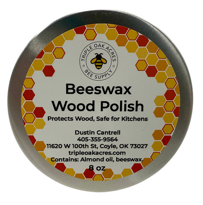 Beeswax Wood Polish, 8oz Tin