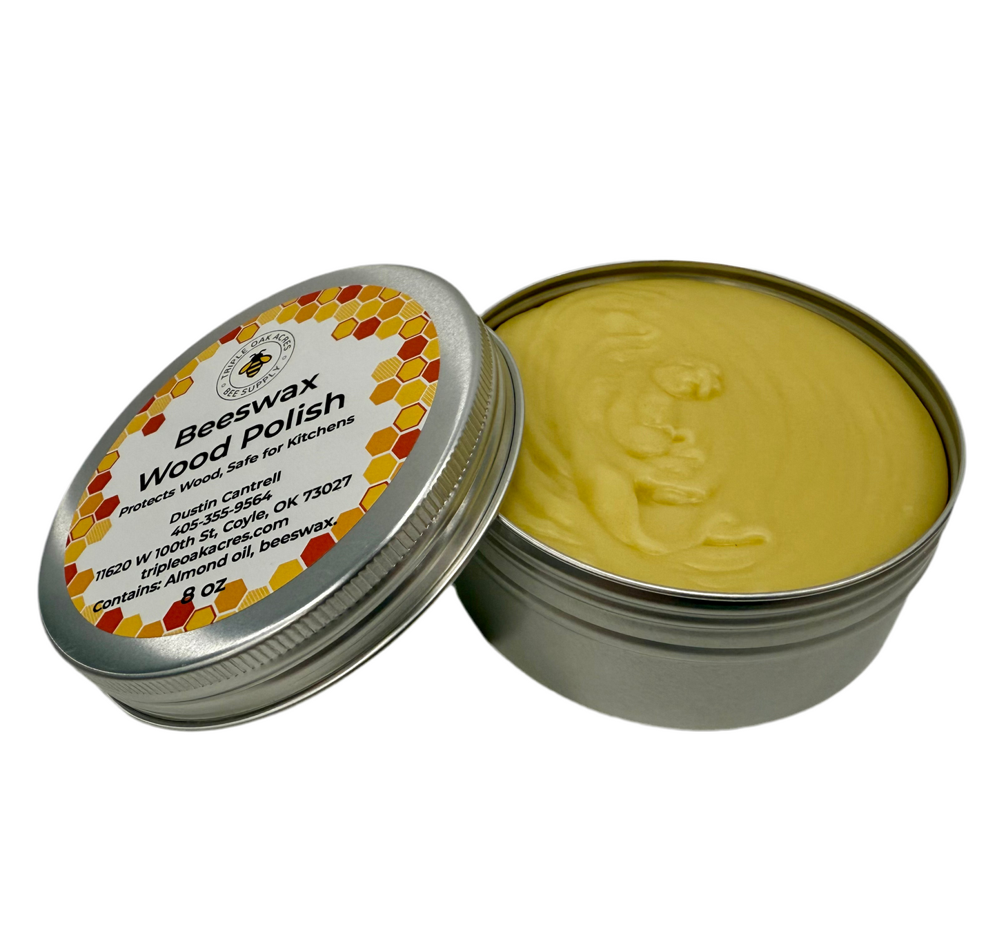 Beeswax Wood Polish, 8oz Tin