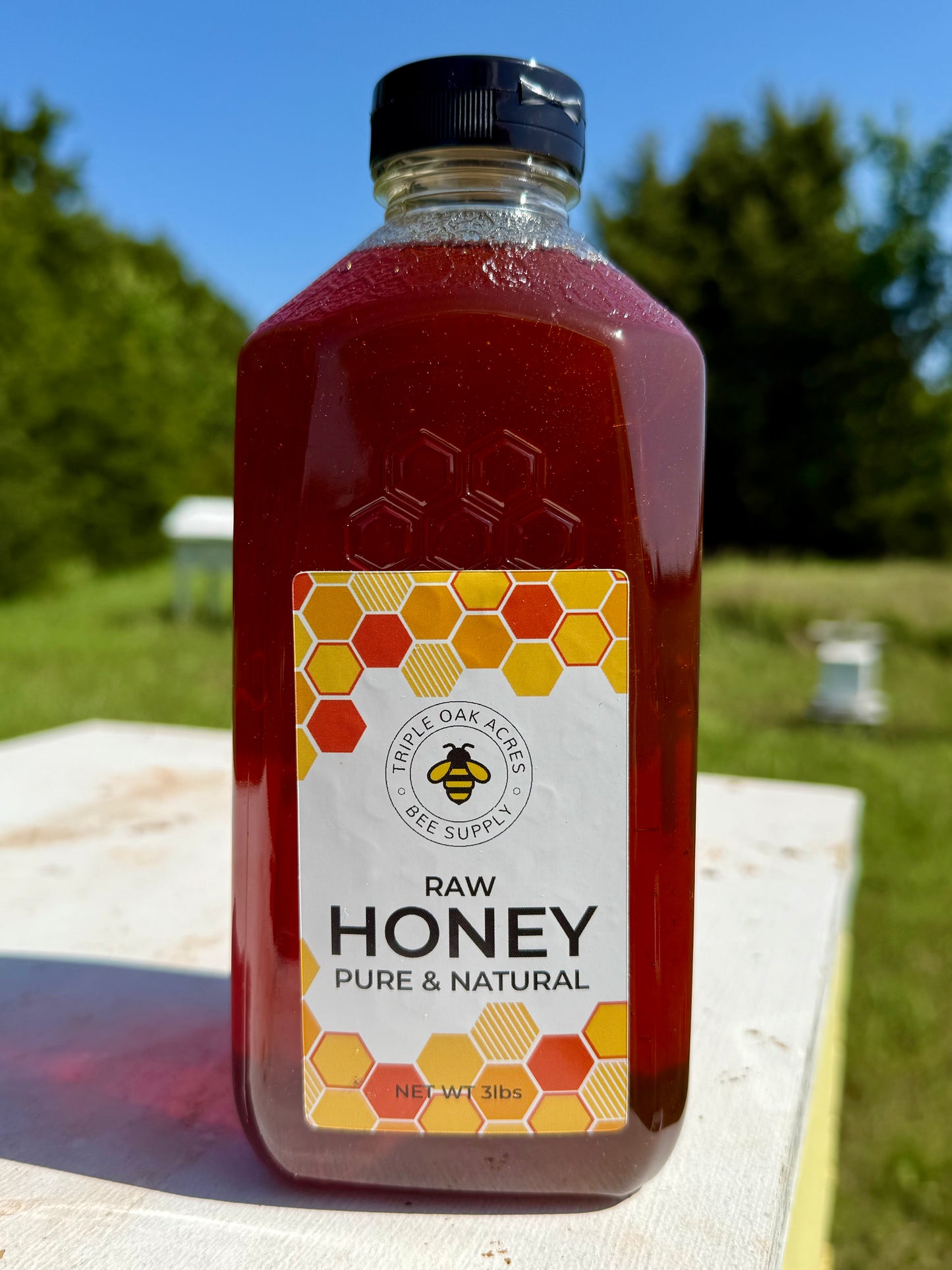 100% Pure Raw Honey, 3lbs