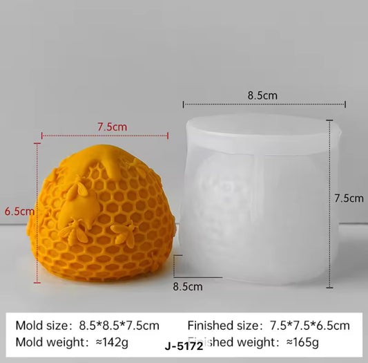 Round Honeycomb Candle Mold