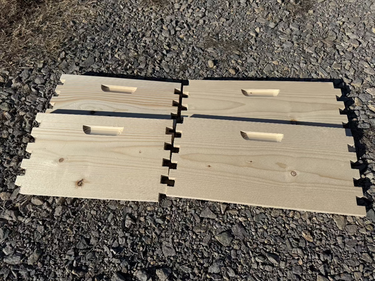 Unassembled pine deep commercial grade hive bodies