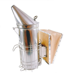 Tall stainless steel bee smoker