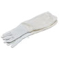 Leather beekeeping gloves with ventilated mesh sleeves