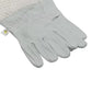 Leather beekeeping gloves with ventilated mesh sleeves