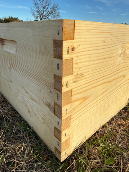 Wax Dipped Assembled 10 Frame Commercial 9 5/8” Deep Hive Body