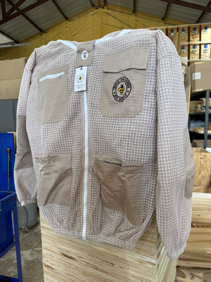 Professional 3-Layer Ventilated Mesh Beekeeping Jacket