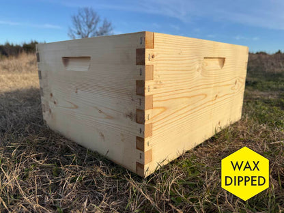 Wax Dipped Assembled 10 Frame Commercial 9 5/8” Deep Hive Body